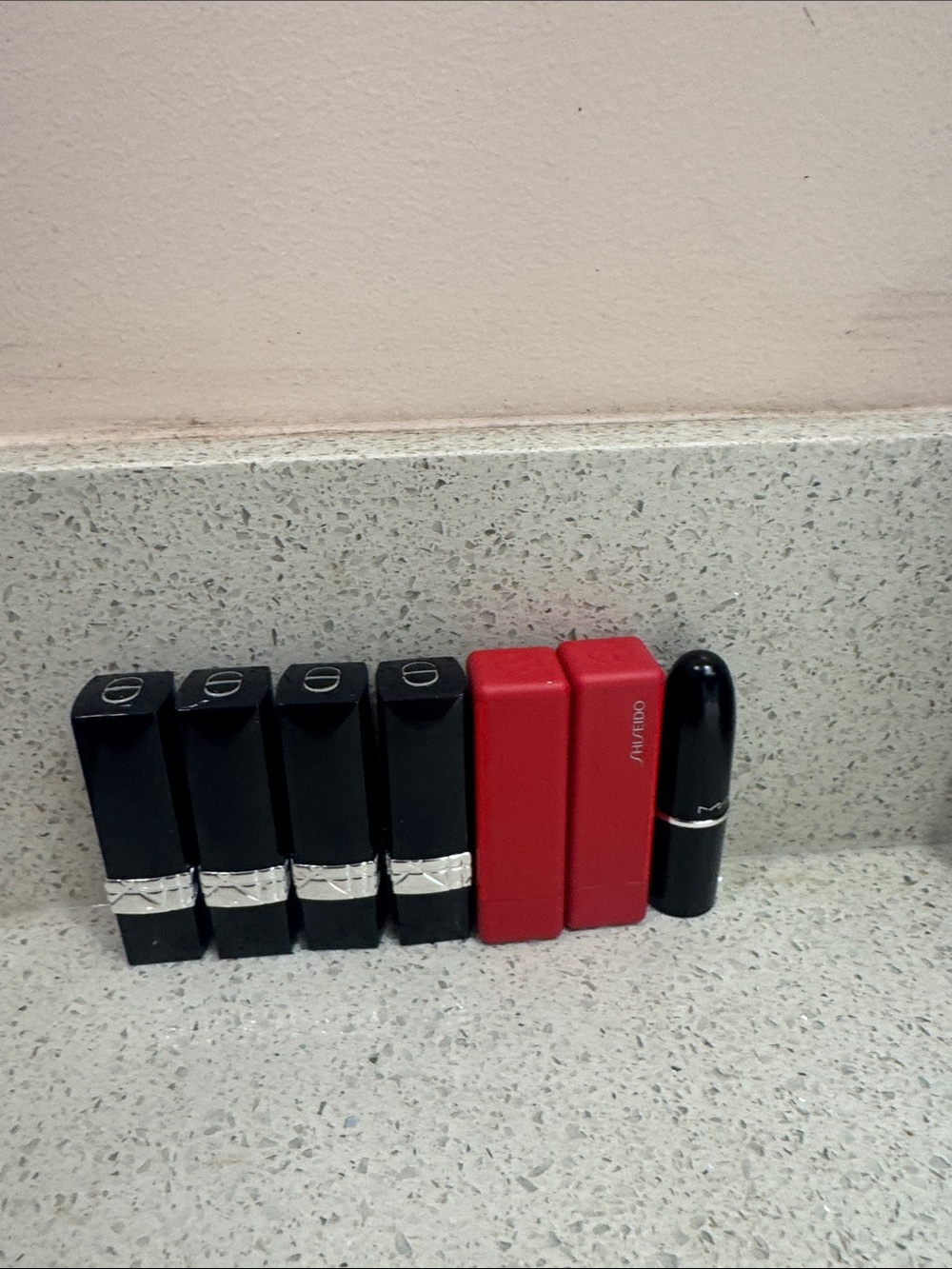 Set of 4 Dior Mini Lipsticks+ Shiseido Mini Lipstick + MAC Mini Lipstick
